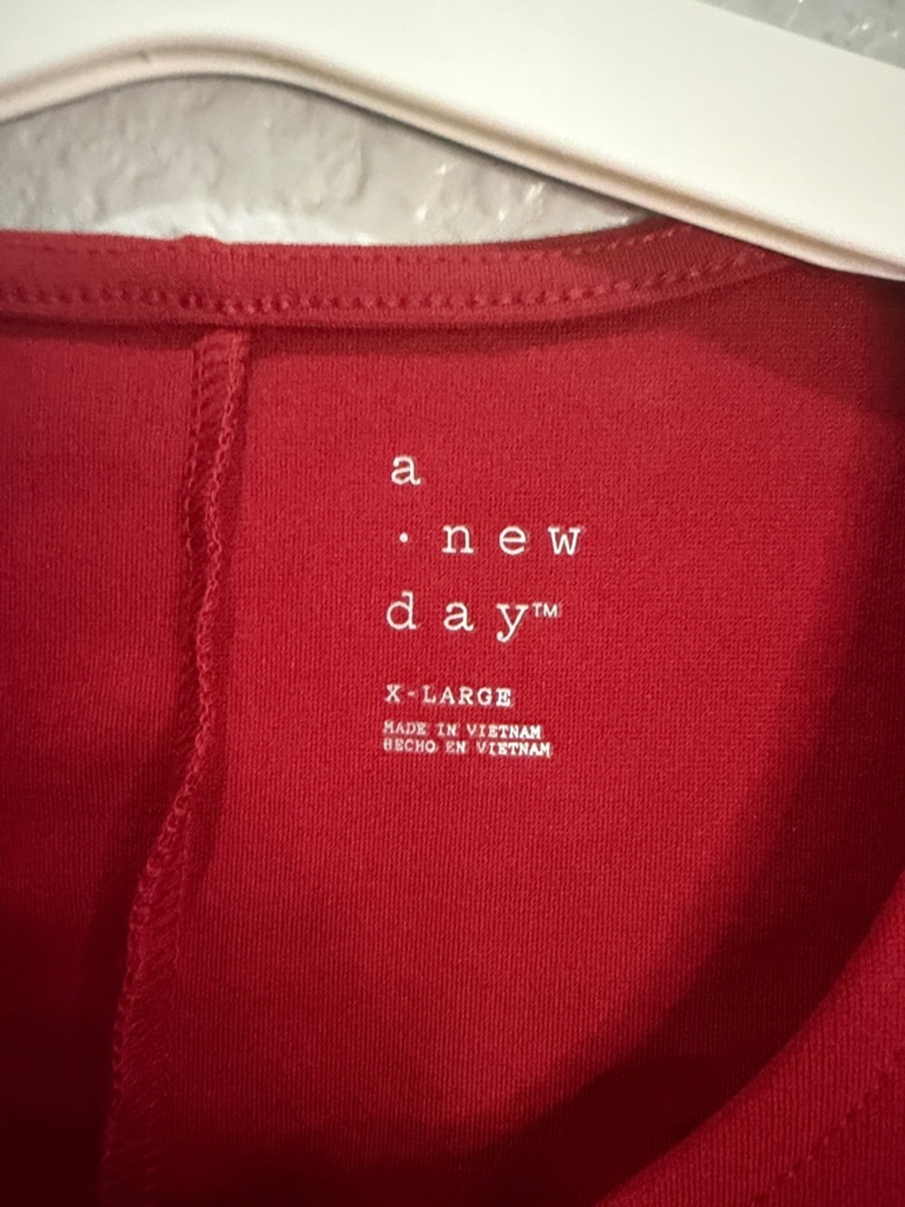 a new day Red Cropped Button-Front Sleeveless Top size XL - Picture 2 of 5